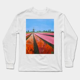 Holland, Tulip Fields Long Sleeve T-Shirt